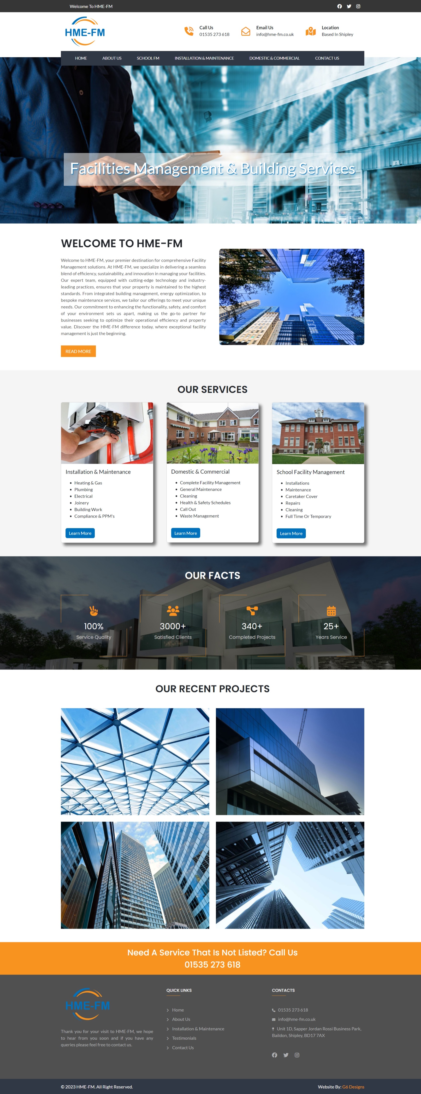 A Facilities Manager Website