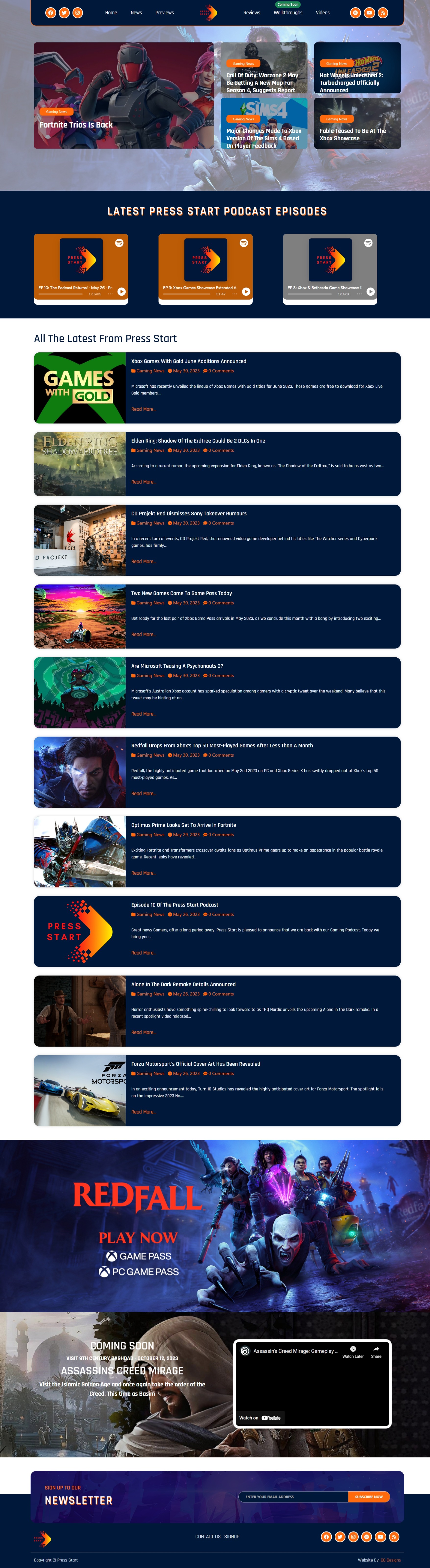 A Gaming Website