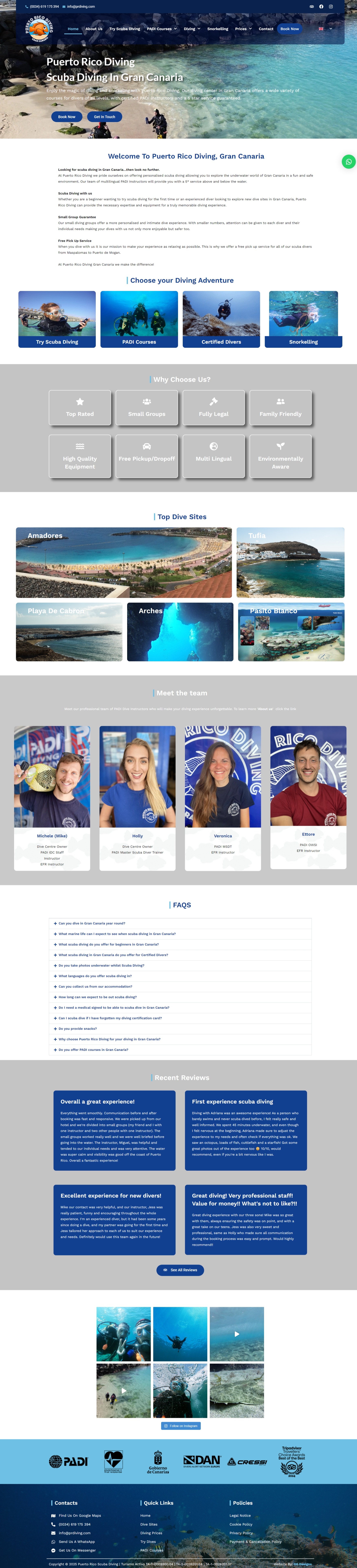 A Scuba Diving Website - PR DIving