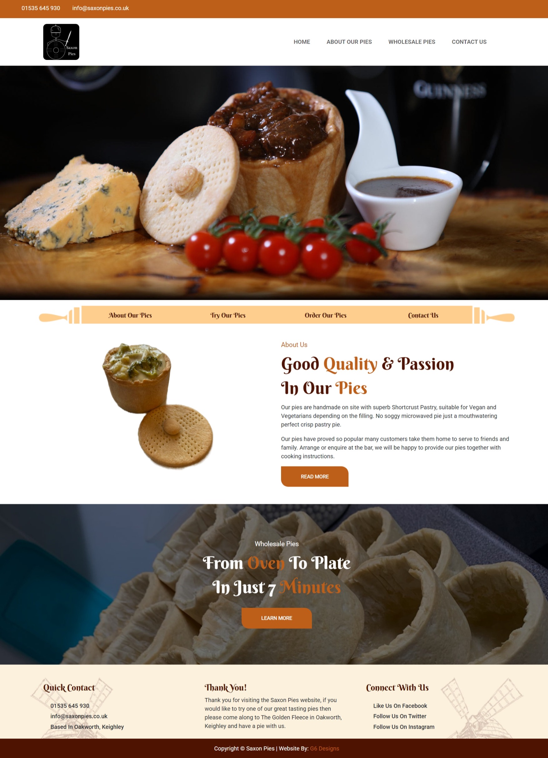 A Website For A Pie Company