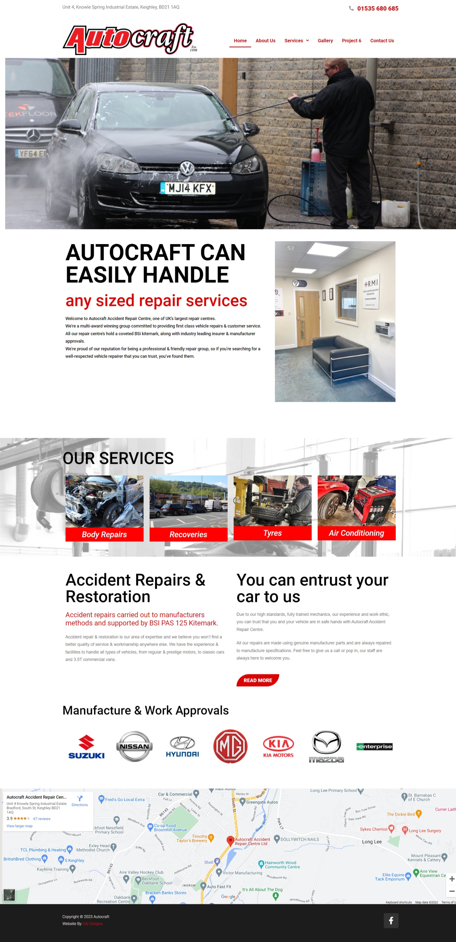 An Auto Repair Centre Website - Autocraft