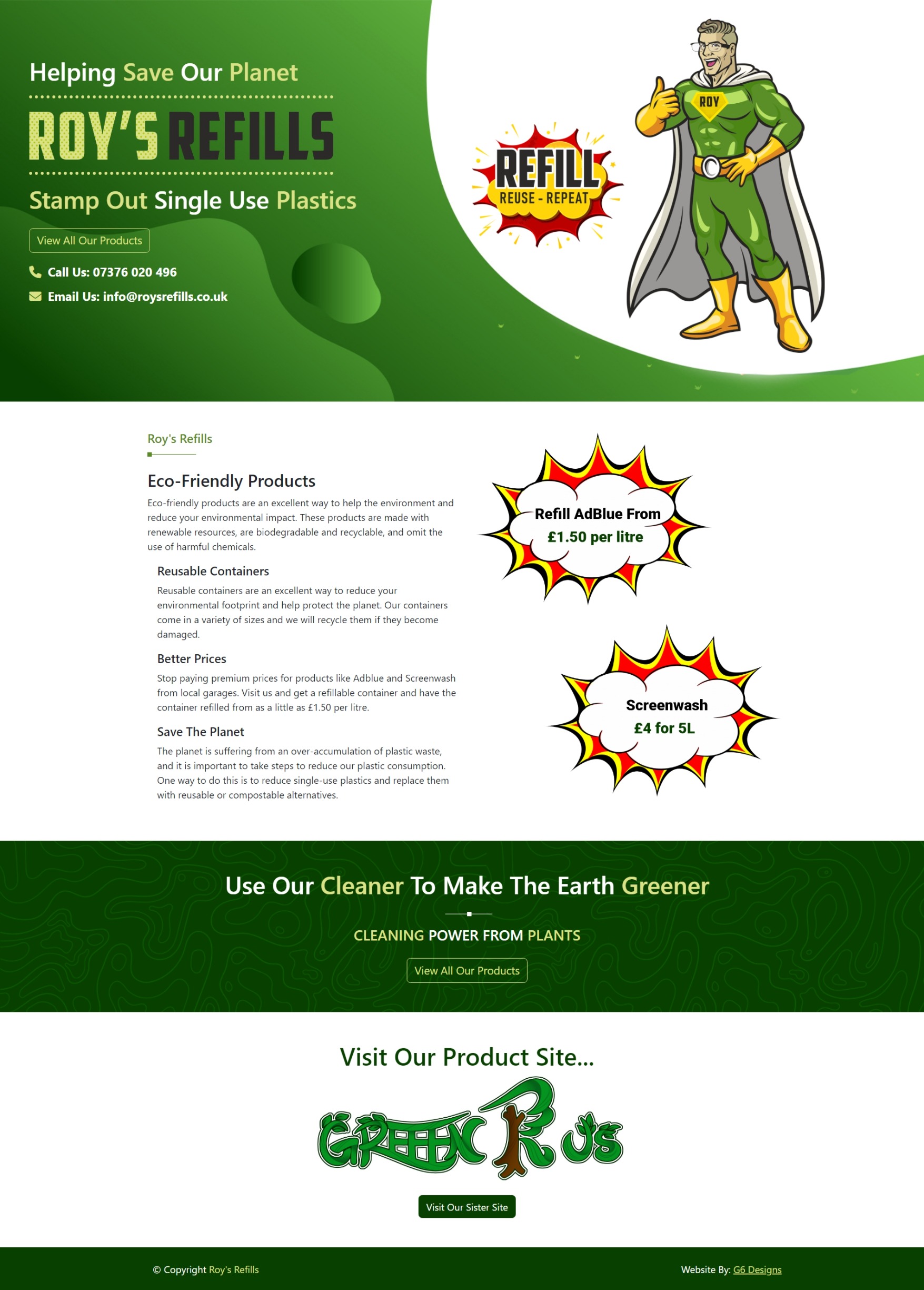 A Refillable Products Website