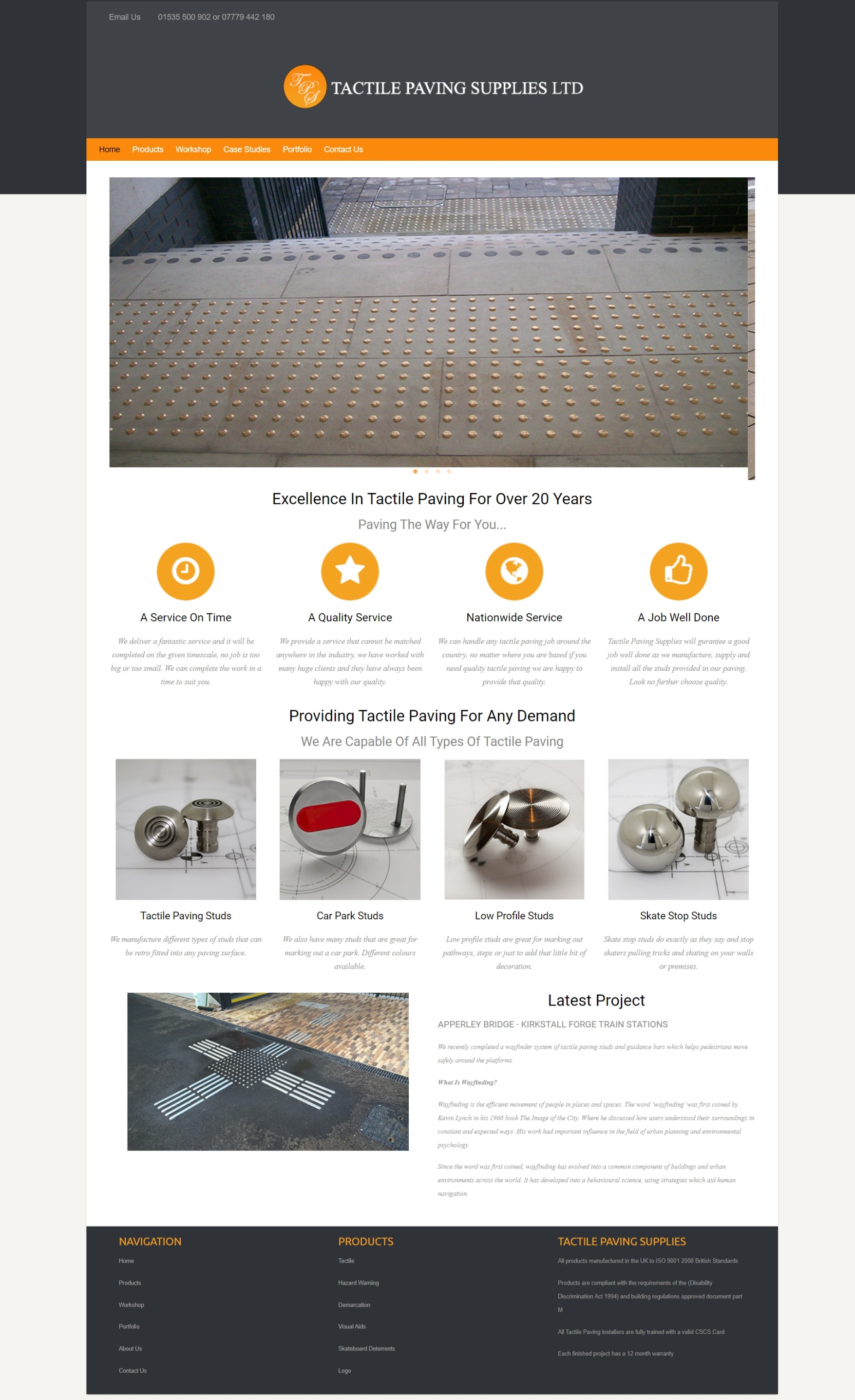 A Website Complete With Photo Gallery - Tactile Paving